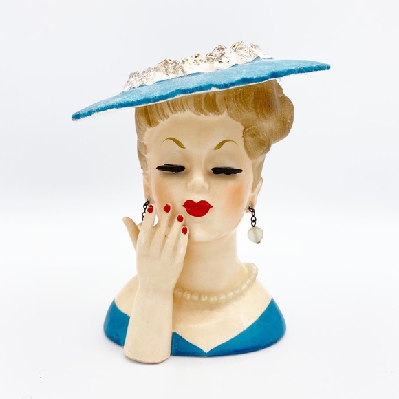 Vintage Napco 1958 Women Lady Head Planter